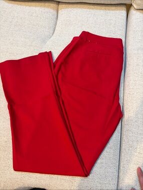 Express Women's Red Straight-Leg Dress Pants